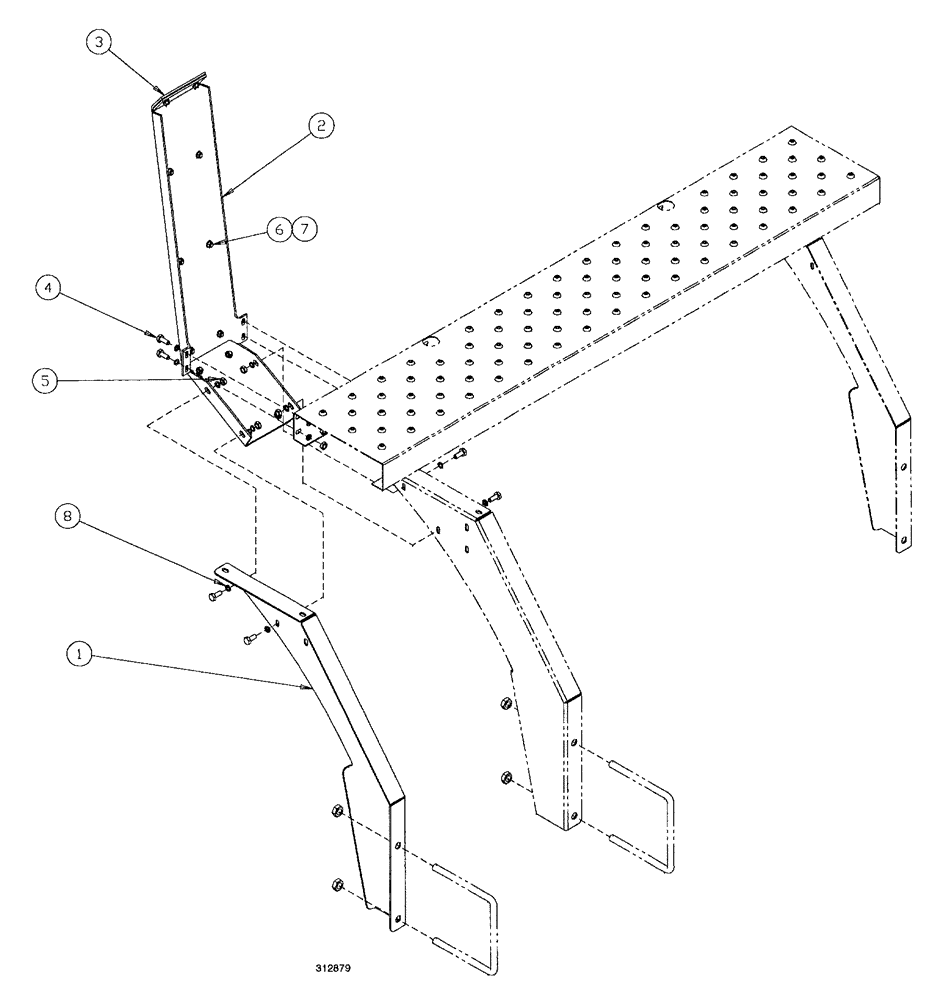 Схема запчастей Case IH SPX4260 - (144) - BOOM GUIDE LH (78) - SPRAYING