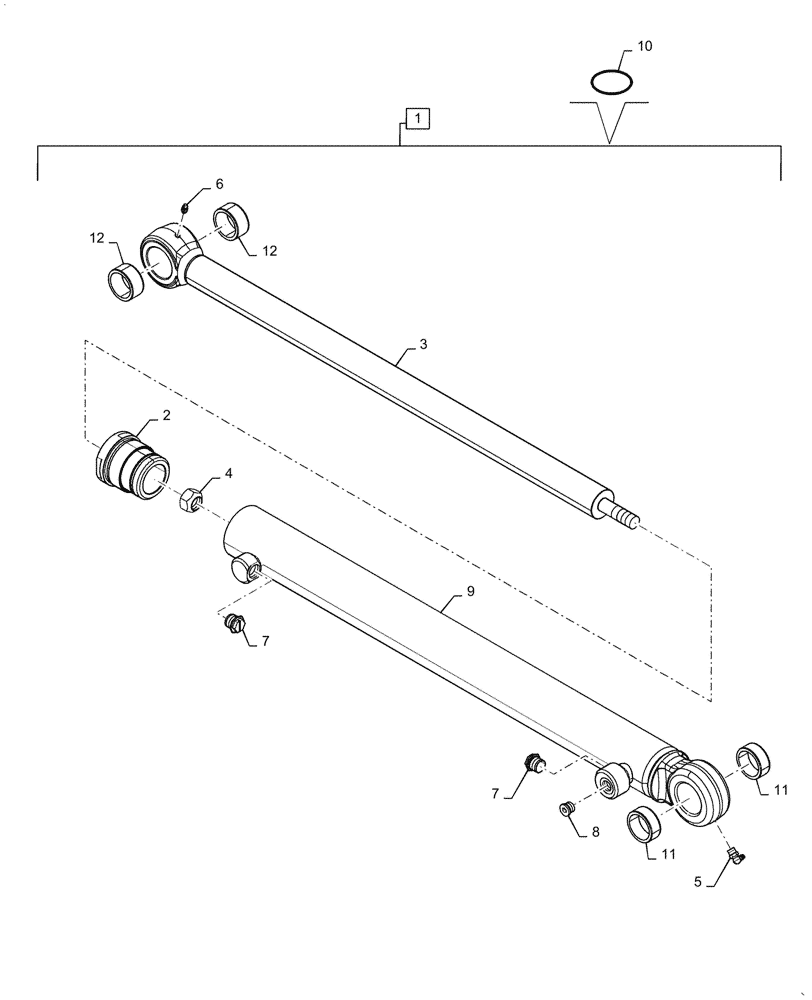 Схема запчастей Case IH SV185 - (35.701.CB[02]) - LIFT CYLINDER, RH (35) - HYDRAULIC SYSTEMS