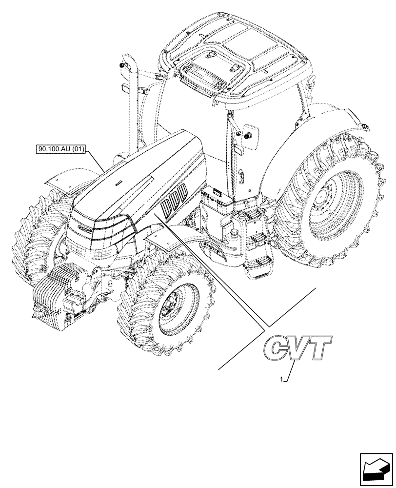 Схема запчастей Case IH PUMA 165 CVT - (90.108.AB[05]) - MODEL IDENTIFICATION DECAL (NA) (90) - PLATFORM, CAB, BODYWORK AND DECALS