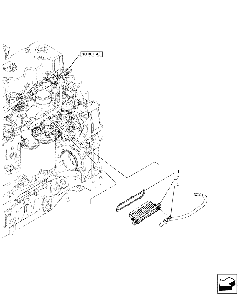 Схема запчастей Case IH PUMA 150 - (55.202.AA) - COLD START SYSTEM, GRID HEATER (55) - ELECTRICAL SYSTEMS