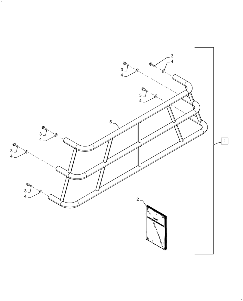 Схема запчастей Case IH 6140 - (88.100.10[02]) - DIA KIT, STATIONARY AIR CLEANER GUARD (88) - ACCESSORIES