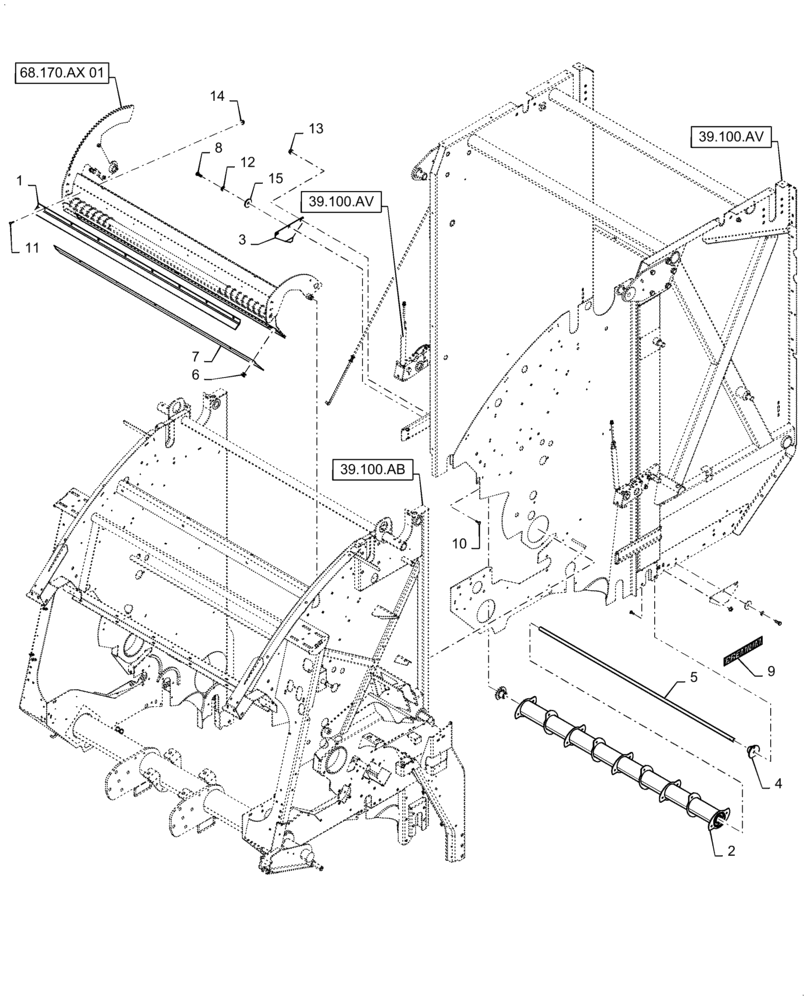 Схема запчастей Case IH RB565 - (68.170.AX[02]) - NET WRAP, DUCKBILL, PREMIUM PACKAGE (68) - TYING/WRAPPING