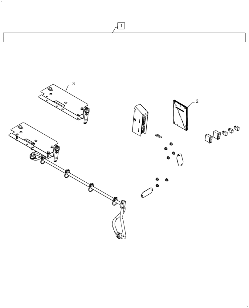 Схема запчастей Case IH 6140 - (88.100.74[04]) - DIA KIT, REMOTE SIEVE COMPLETING (88) - ACCESSORIES