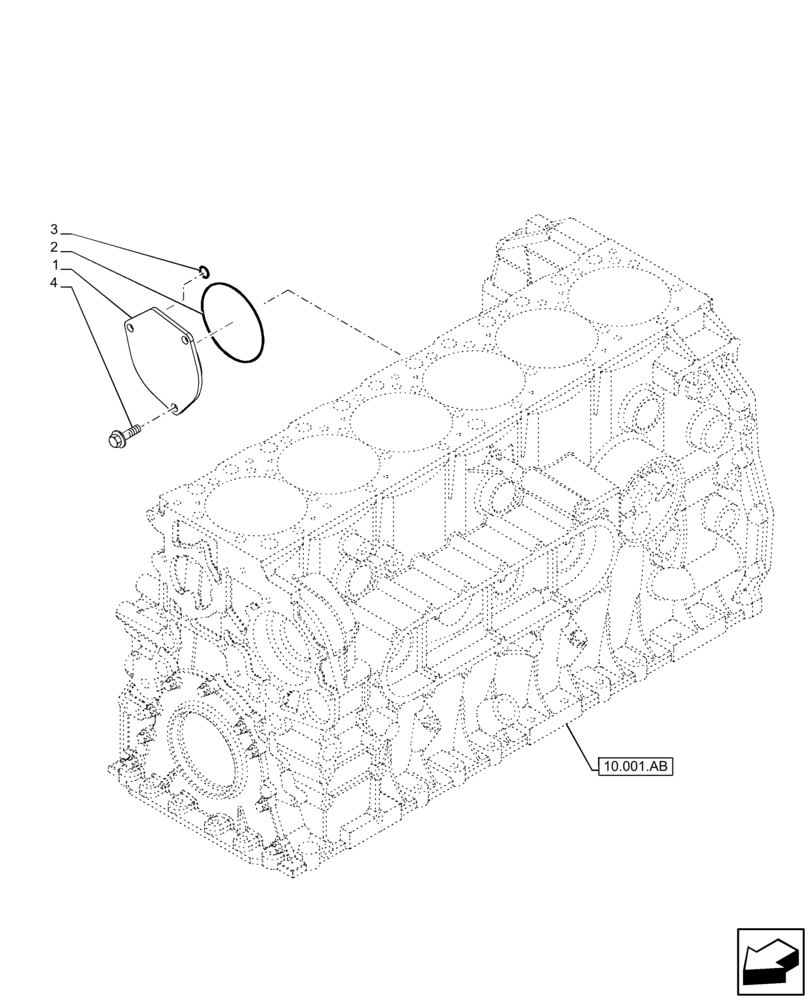 Схема запчастей Case IH F2CFP614A H001 - (10.450.AA) - AIR COMPRESSOR, COVER (10) - ENGINE