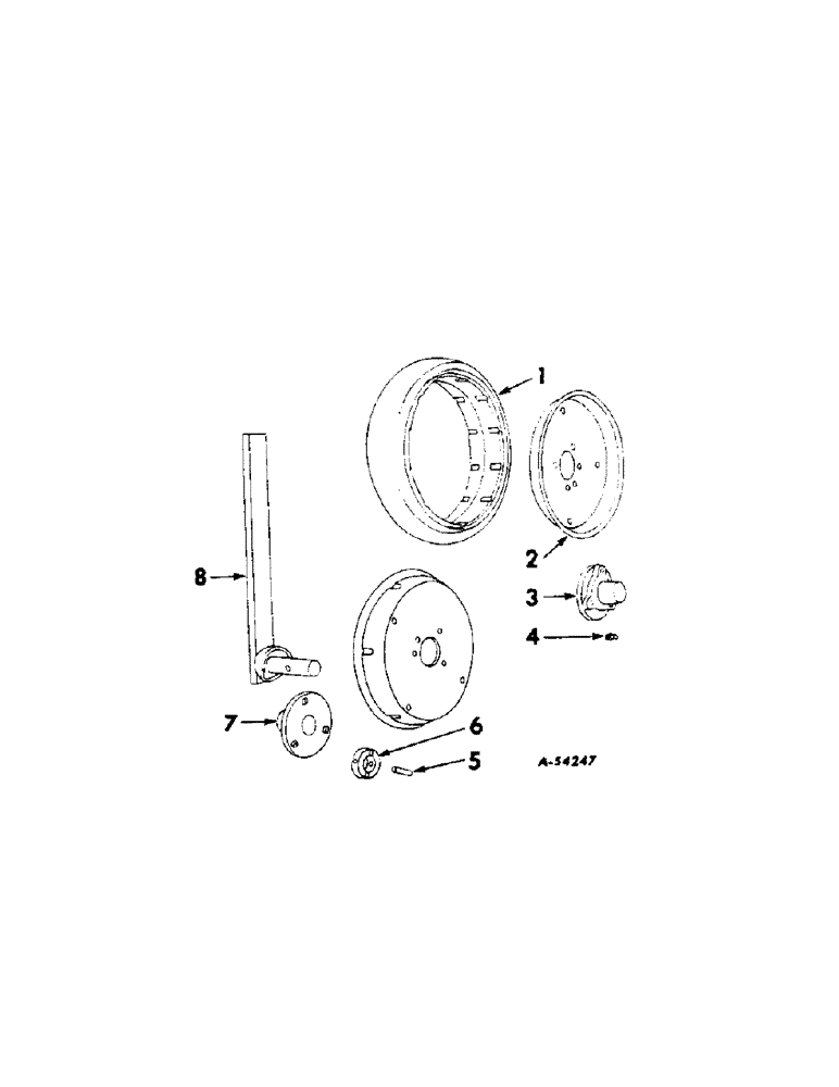 Схема запчастей Case IH 259 - (N-4[A]) - GAUGE WHEEL WITH ZERO-PRESSURE TIRE 