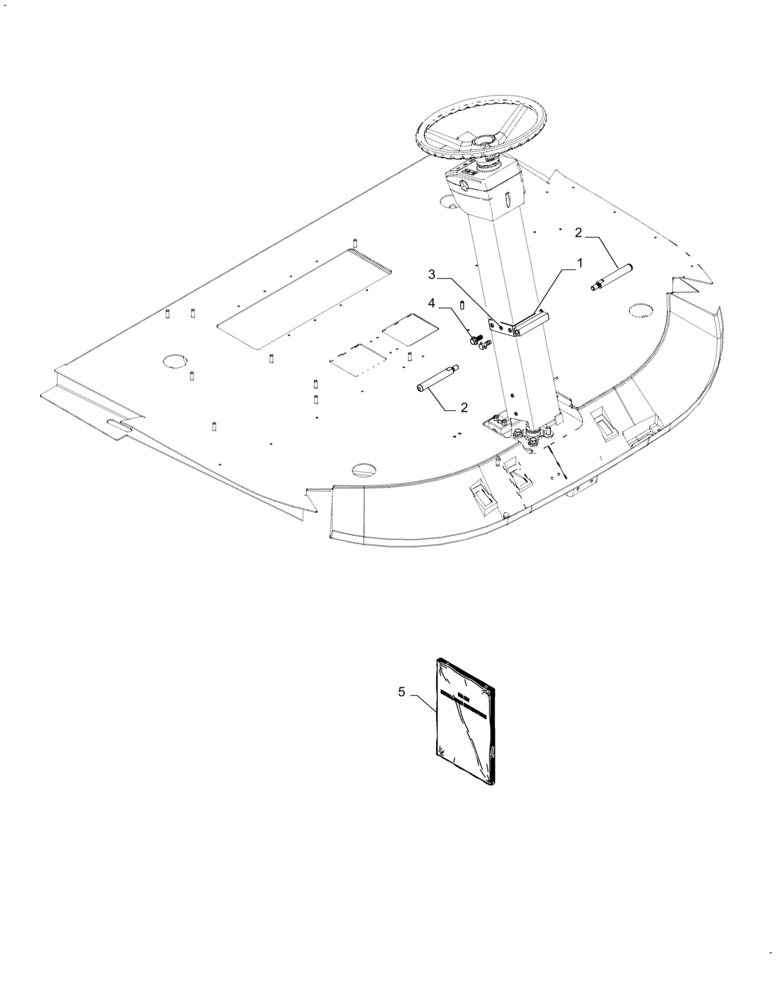 Схема запчастей Case IH 7130 - (88.490.12) - KIT, STEERING COLUMN FOOT REST (88) - ACCESSORIES