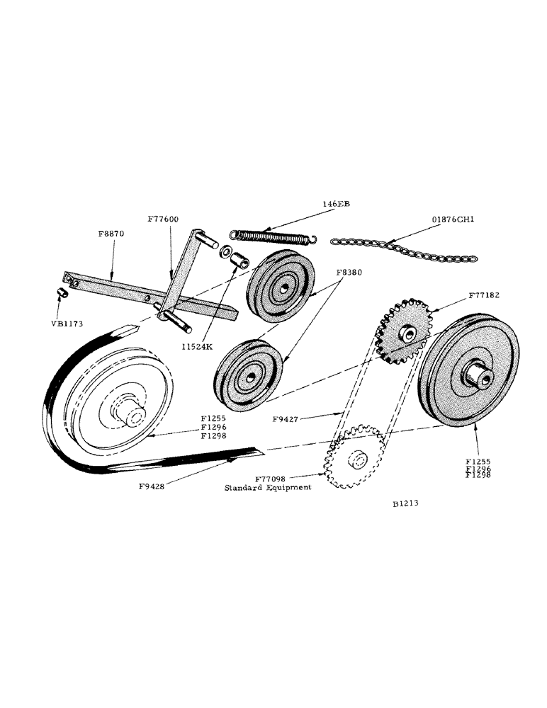 Схема запчастей Case IH 800 - (017) - JACKSHAFT DRIVE (58) - ATTACHMENTS/HEADERS