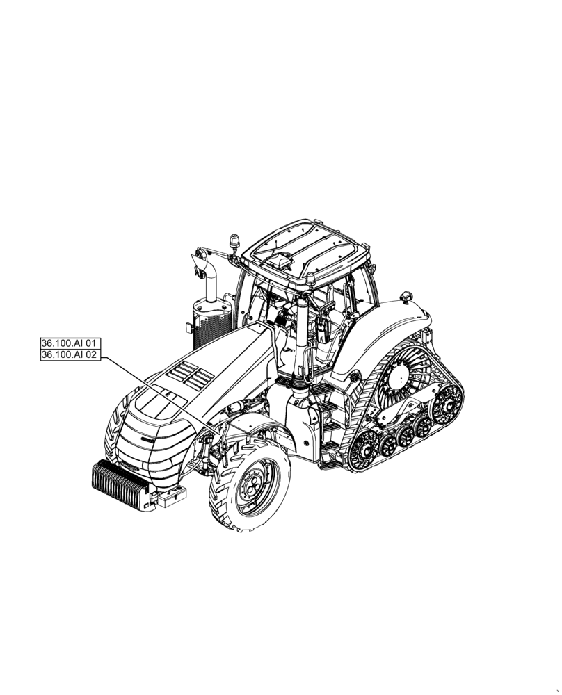 Схема запчастей Case IH MAGNUM 340 - (00.000.36[01]) - PICTORIAL INDEX - PNEUMATIC SYSTEMS (00) - GENERAL & PICTORIAL INDEX