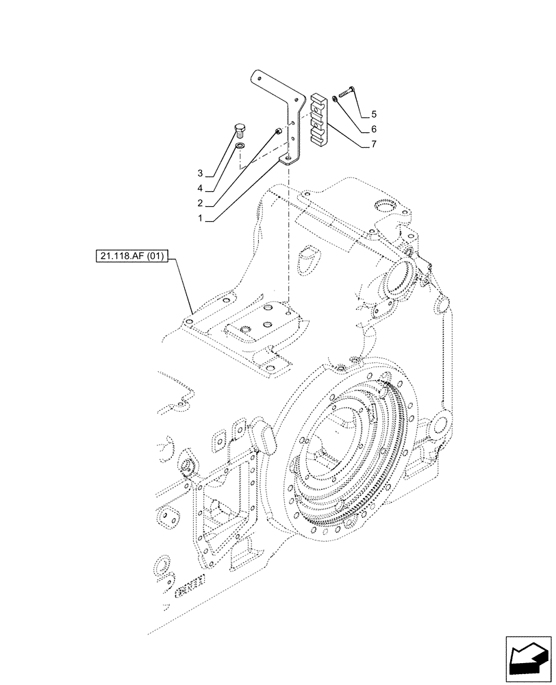 Схема запчастей Case IH PUMA 150 - (35.322.AY[08]) - VAR - 758016, 758017, 758018, 758019, 758020, 758021 - TRANSMISSION, LOW PRESSURE BRACKET (35) - HYDRAULIC SYSTEMS