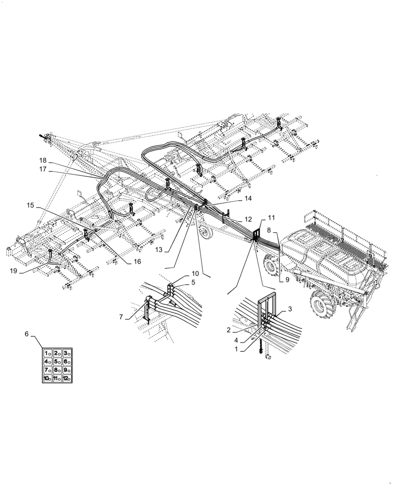 Схема запчастей Case IH 700 - (77.100.AB[27]) - AIR PKG TOW BEHIND DOUBLE SHOOT 60FT 10 STS (77) - SEEDING/PLANTING