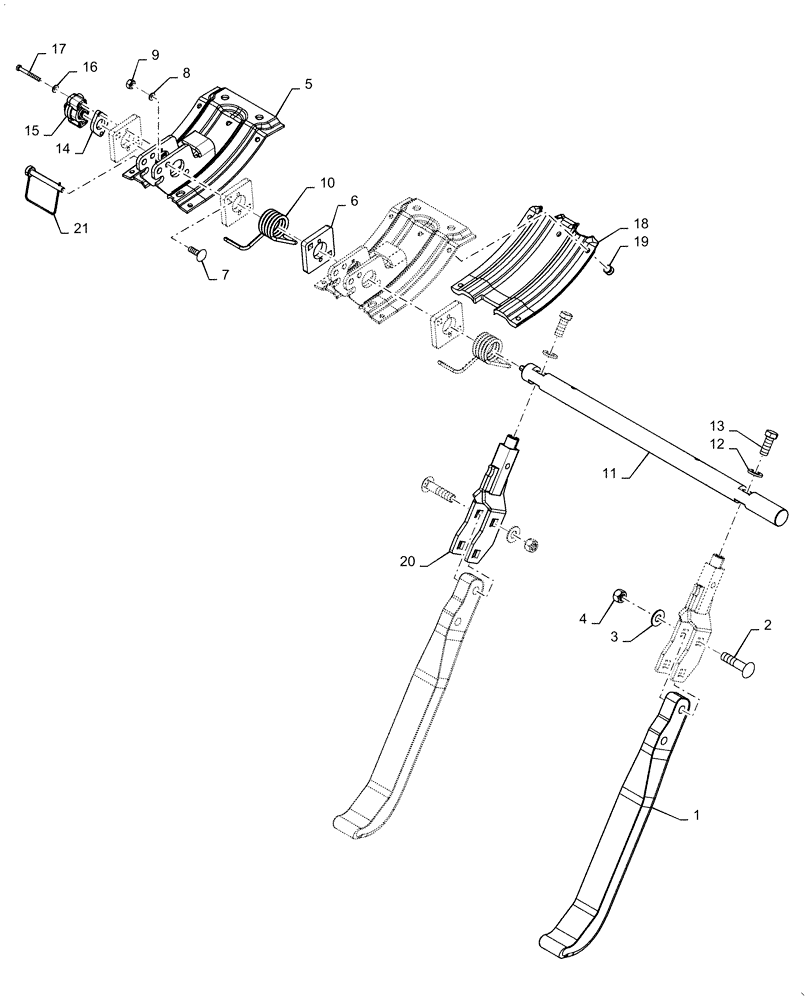 Схема запчастей Case IH 3020-25 - (58.131.05) - AHHC SENSOR/FEELER WIDE, ASSEMBLY (58) - ATTACHMENTS/HEADERS