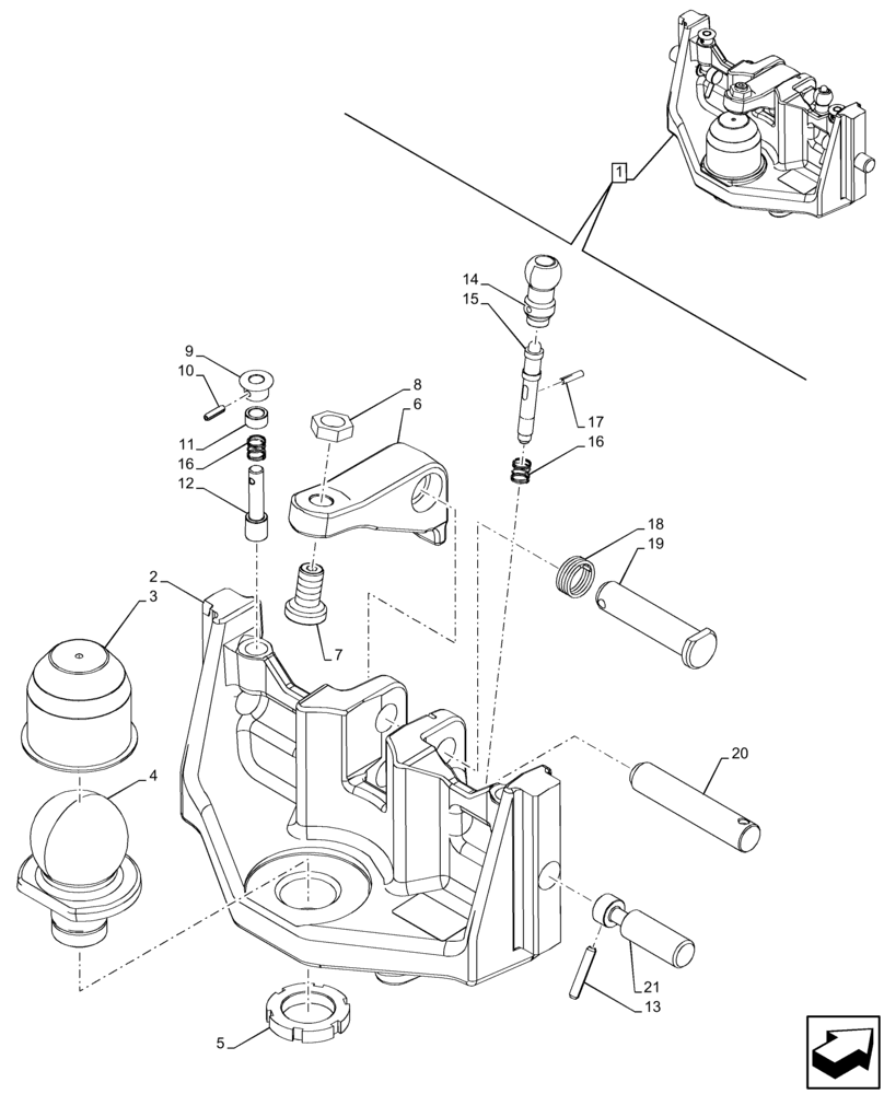 Схема запчастей Case IH PUMA 185 CVT - (37.100.AF[05]) - VAR - 758653, 758654 - TRAILER HITCH (37) - HITCHES, DRAWBARS & IMPLEMENT COUPLINGS