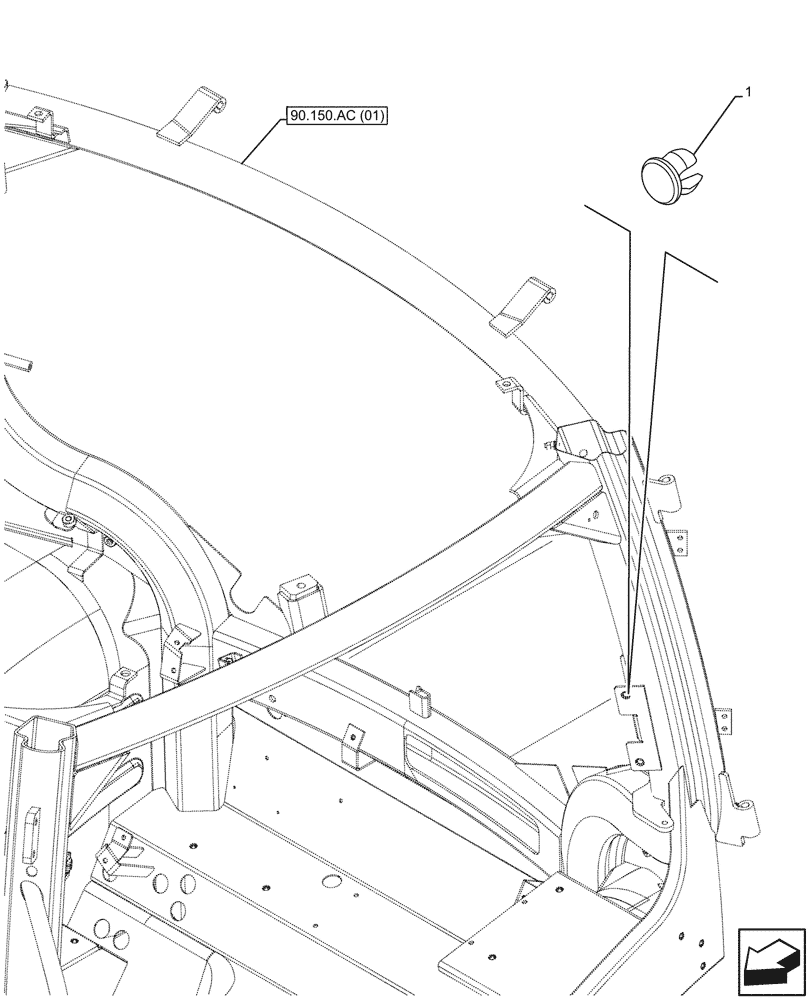 Схема запчастей Case IH PUMA 165 CVT - (88.130.AA[02]) - W/O EMERGENCY HAMMER, PLUGS (NA) (88) - ACCESSORIES