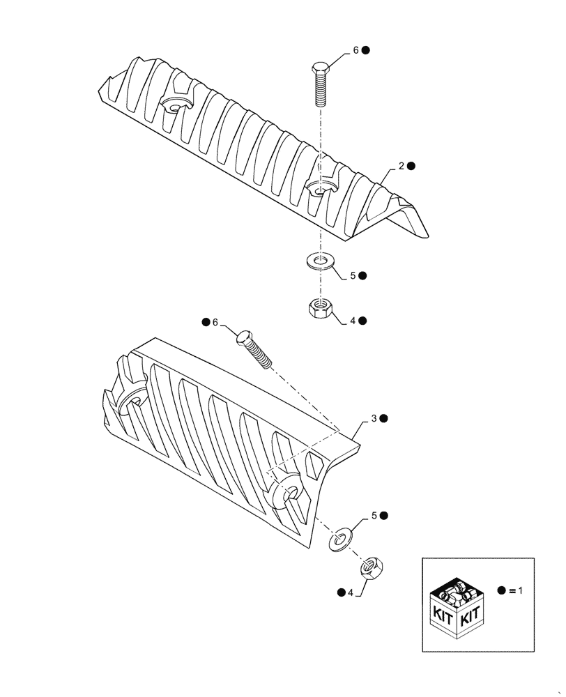 Схема запчастей Case IH 1480 - (21-26) - KIT RASP BAR STD GRAIN 80 (14) - THRESHING