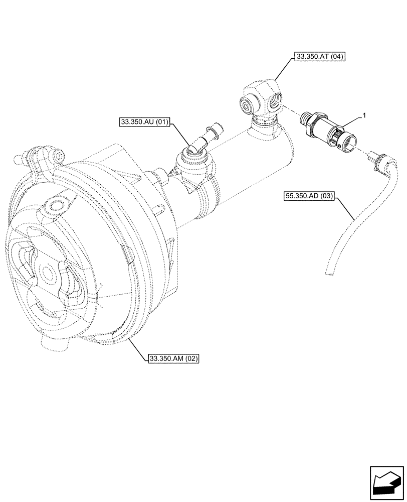 Схема запчастей Case IH PUMA 240 CVT - (55.350.AB[01]) - VAR - 337479, 337480 - ANTILOCK BRAKING SYSTEM (ABS), SENSOR, OIL PRESSURE (55) - ELECTRICAL SYSTEMS