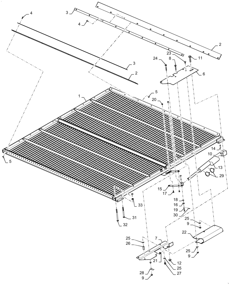 Схема запчастей Case IH 7140 - (74.118.AD[02]) - VAR - 722731, 722733 - REMOTE CONTROL LOWER SIEVE (74) - CLEANING