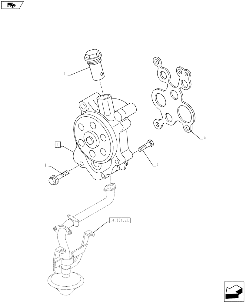 Схема запчастей Case IH F3BE9684A H001 - (10.304.AC) - ENGINE OIL PUMP (10) - ENGINE