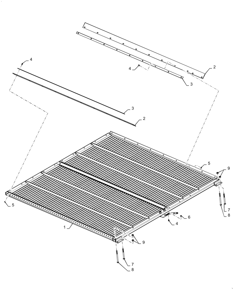 Схема запчастей Case IH 6140 - (74.118.AD[01]) - VAR - 722726, 722728 - LOWER SIEVE, STANDARD (74) - CLEANING