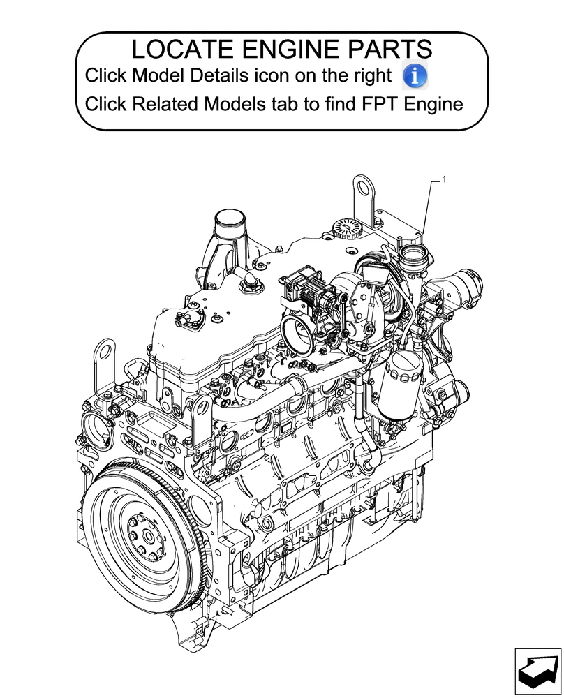 Схема запчастей Case IH PUMA 240 CVT - (10.001.AD) - VAR - 391130, 758000 - ENGINE, ASSY (10) - ENGINE