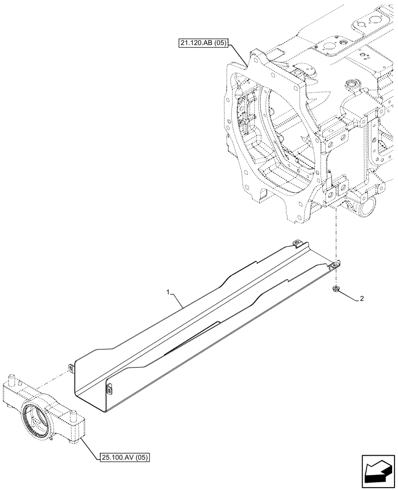 Схема запчастей Case IH PUMA 240 CVT - (23.314.AH[06]) - VAR - 391157 - 4WD FRONT AXLE, DRIVE SHAFT, GUARD (23) - FOUR WHEEL DRIVE SYSTEM