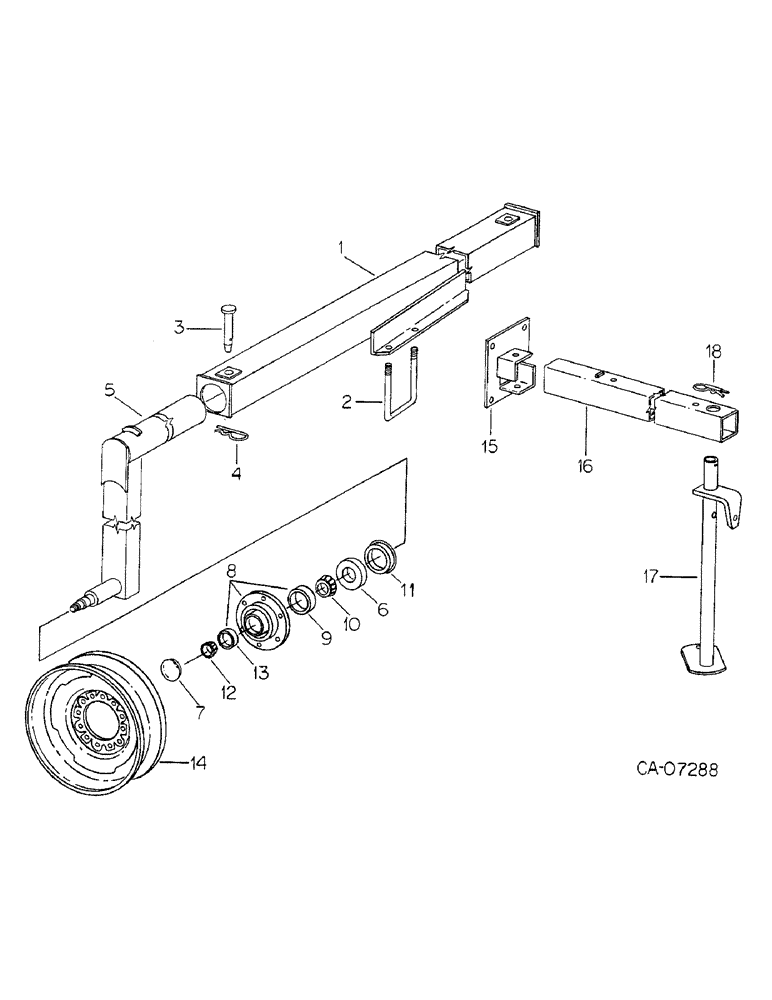 Схема запчастей Case IH 800 - (05-48) - WHEELS, TRANSPORT ATTACHMENT, UNITS K AND L (06) - POWER TRAIN