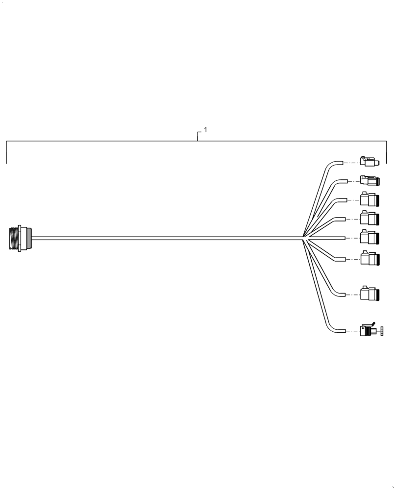 Схема запчастей Case IH NPX2800 - (55.100.AA[03]) - NON ISO RATE CONTROL WIRE HARNESS (55) - ELECTRICAL SYSTEMS