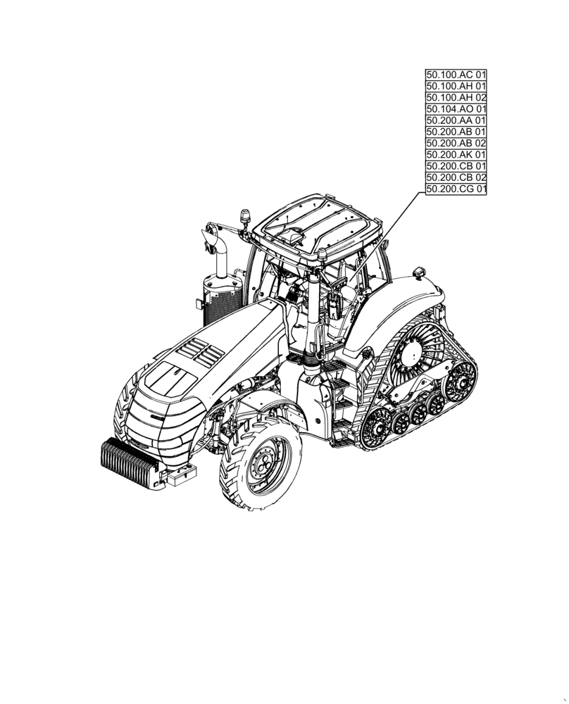 Схема запчастей Case IH MAGNUM 340 - (00.000.50[01]) - PICTORIAL INDEX - CAB CLIMATE CONTROL (00) - GENERAL & PICTORIAL INDEX