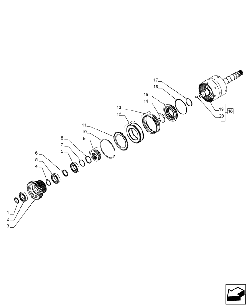 Схема запчастей Case IH PUMA 150 CVT - (21.507.AD[07]) - VAR - 391138, 758022 - TRANSMISSION, CLUTCH, CVT (21) - TRANSMISSION