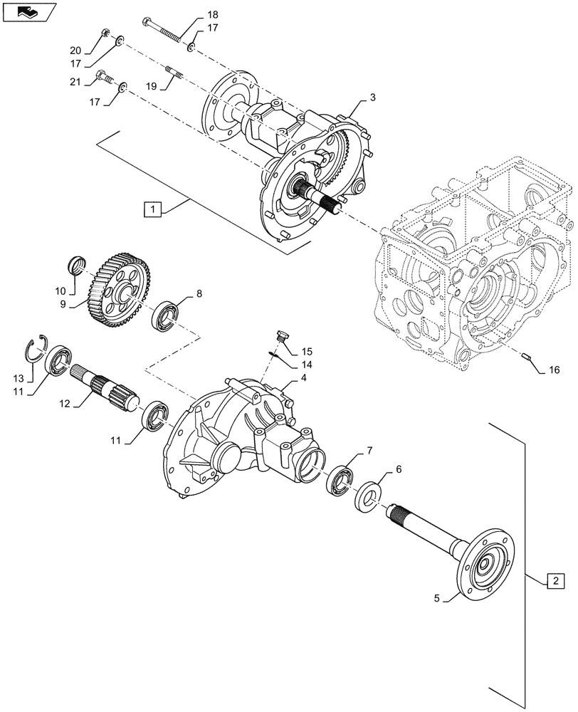 Схема запчастей Case IH FARMALL 35A - (27.100.AK[01]) - REAR AXLE (27) - REAR AXLE SYSTEM