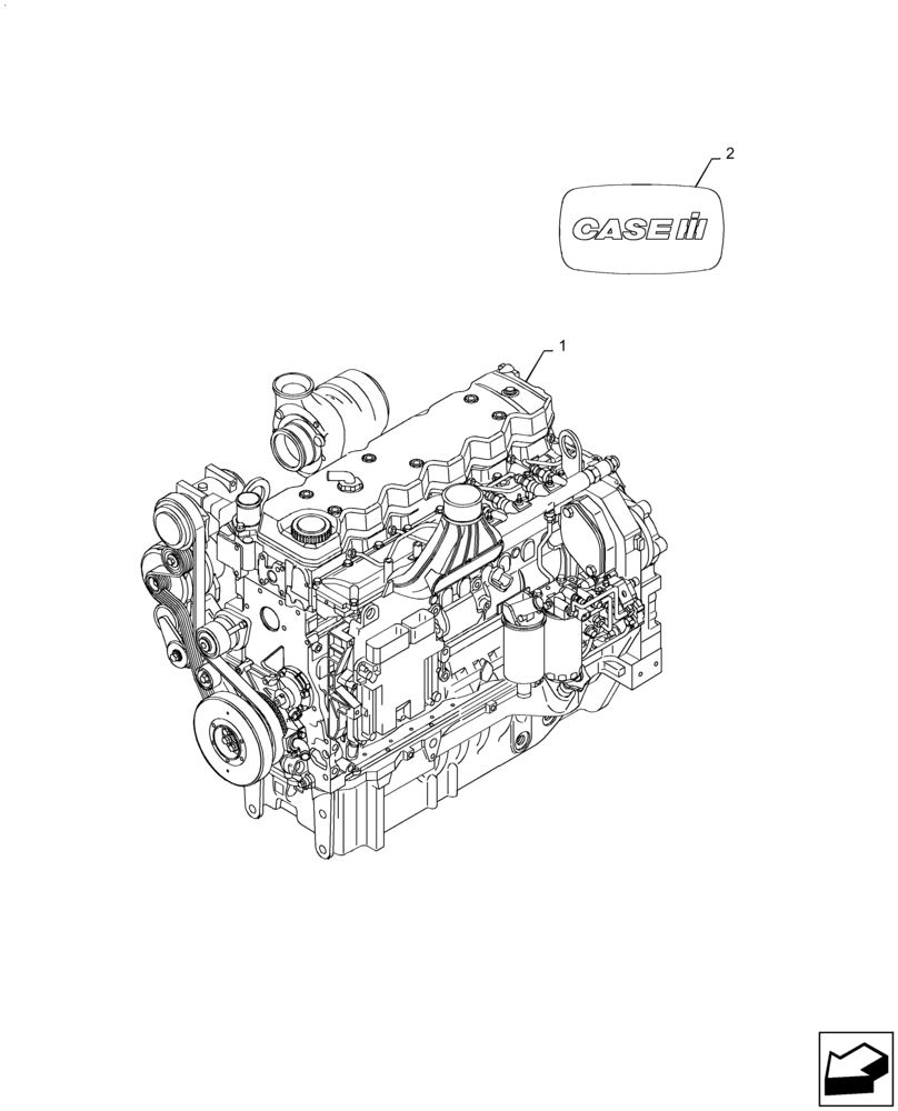 Схема запчастей Case IH PUMA2104 - (10.001.AD) - ENGINE (10) - ENGINE