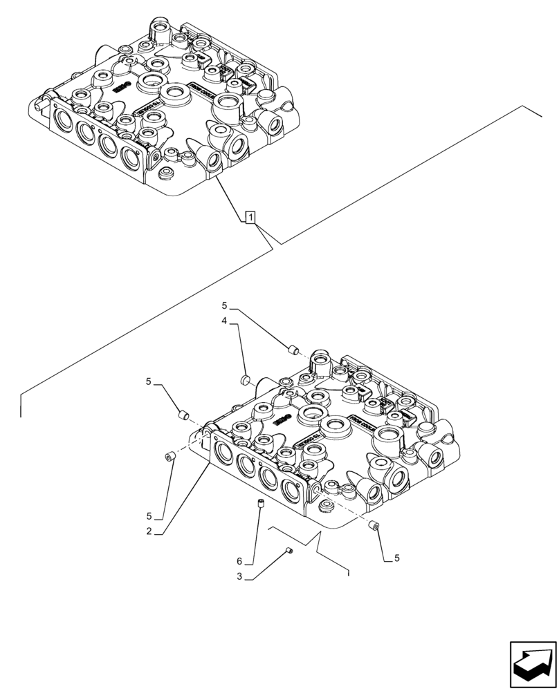 Схема запчастей Case IH PUMA 150 - (35.322.AD[06]) - VAR - 758016, 758017, 758018, 758019, 758020, 758021 - LOW PRESSURE MANIFOLD (35) - HYDRAULIC SYSTEMS