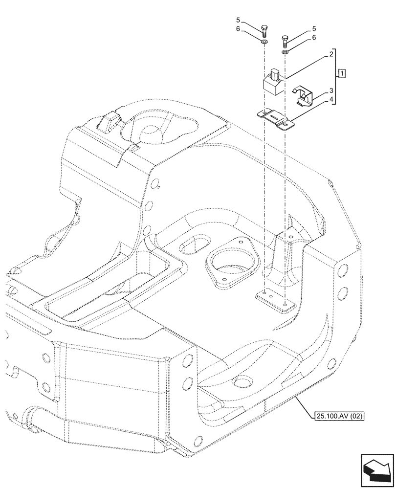 Схема запчастей Case IH PUMA 185 CVT - (25.100.AV[08]) - VAR - 337416, 758048, 758049 - FRONT AXLE SUPPORT, AXLE, SUSPENSION, ACCELERATOR, SENSOR (25) - FRONT AXLE SYSTEM