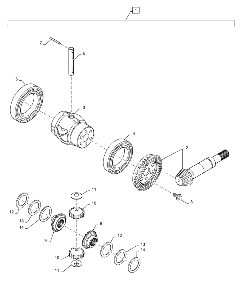 Схема запчастей Case IH FARMALL 35A - (25.102.AD[01]) - FRONT DIFFERENTIAL (25) - FRONT AXLE SYSTEM