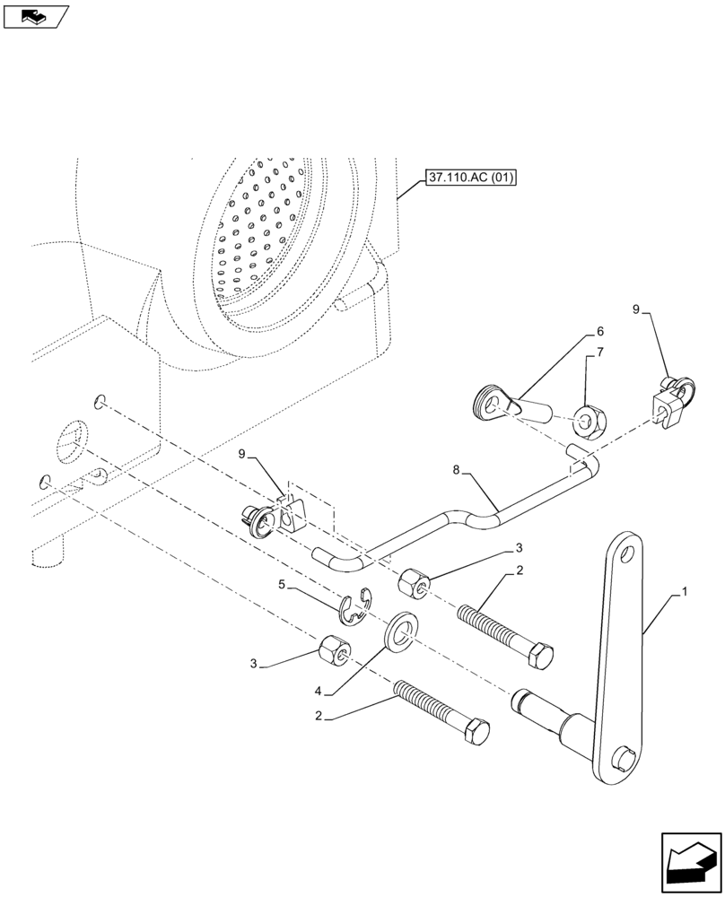 Схема запчастей Case IH FARMALL 105U - (35.116.AD[03]) - VAR - 390832, 743597 - POTENTIOMETER, LEVER (35) - HYDRAULIC SYSTEMS