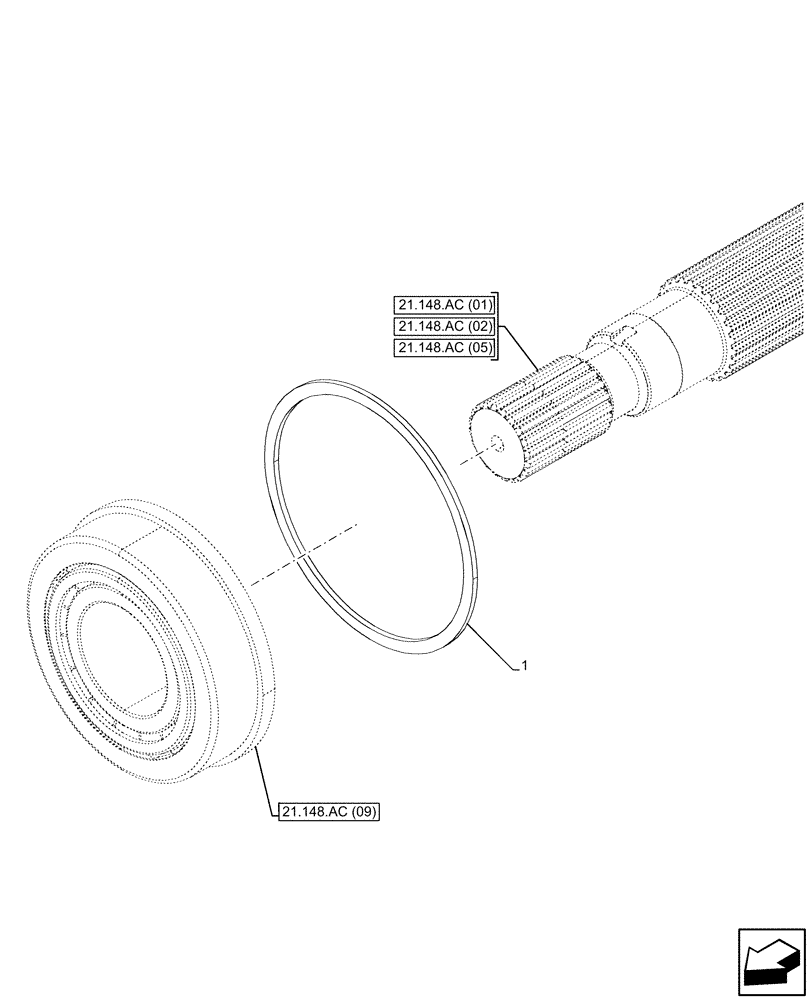 Схема запчастей Case IH PUMA 150 - (21.148.AC[11]) - VAR - 391136, 391138, 391351, 758011, 758012, 758013, 758014, 758015, 758016, 758017, 758018, 758019, 758020, 758021, 758022 - CENTRAL REDUCTION GEAR, SHIM (21) - TRANSMISSION