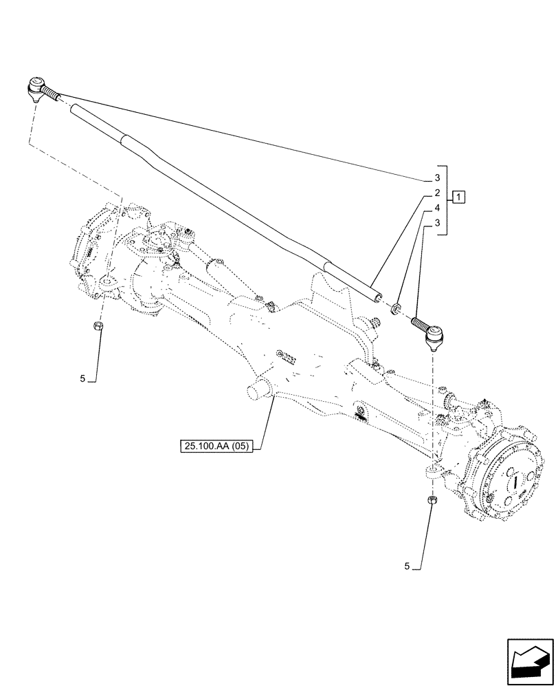 Схема запчастей Case IH PUMA 200 - (41.106.AG[06]) - VAR - 337416 - SUSPENDED FRONT AXLE, W/ BRAKE, TIE-ROD ASSY (41) - STEERING