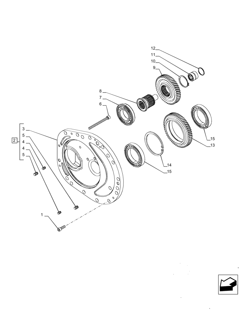 Схема запчастей Case IH PUMA 150 CVT - (21.507.AD[02]) - VAR - 391138, 758022 - TRANSMISSION, FLANGE, CVT (21) - TRANSMISSION