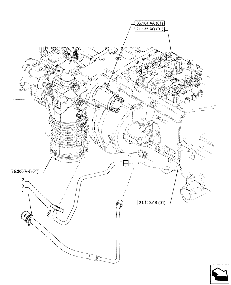 Схема запчастей Case IH PUMA 185 - (21.506.AI) - VAR - 337426, 337428, 337429, 337430, 337431, 337432, 338396, 391137, 758017, 758018, 758019, 758020, 758021, 759052 - TRANSMISSION, INLINE (21) - TRANSMISSION