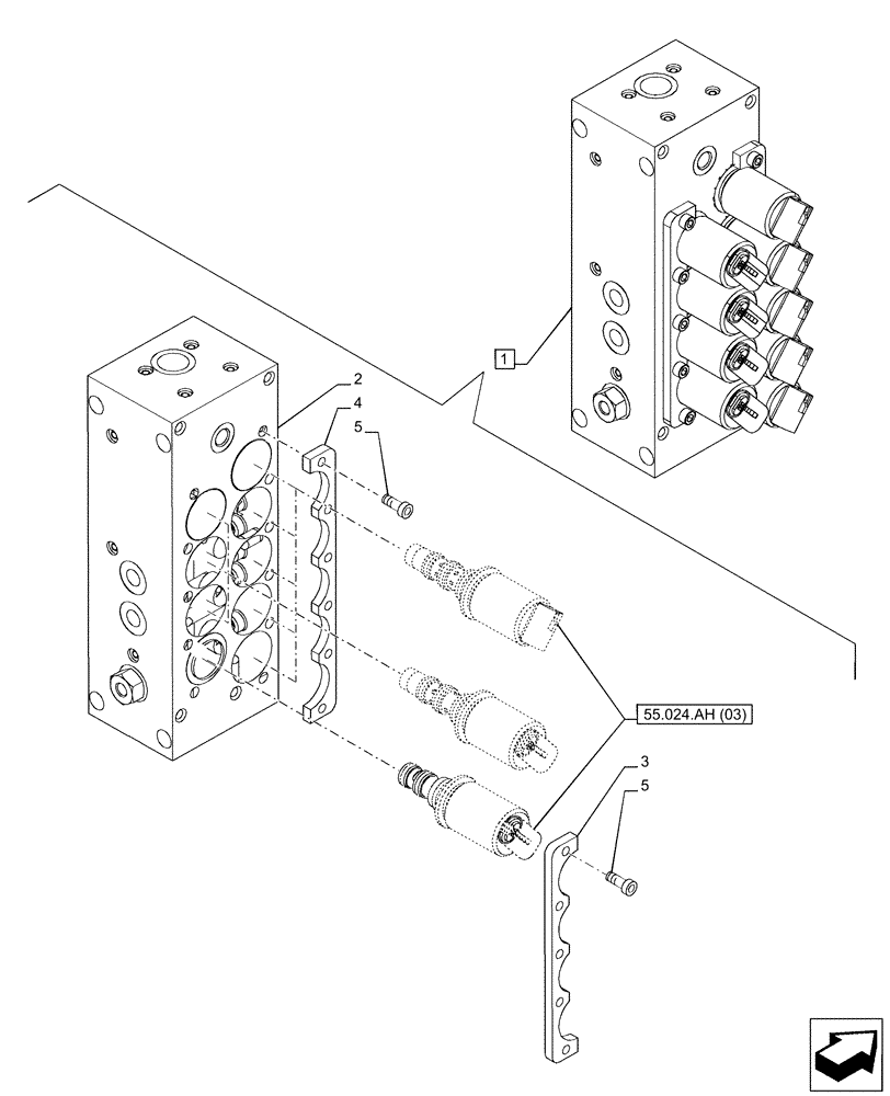 Схема запчастей Case IH PUMA 220 CVT - (21.505.AQ[02]) - VAR - 337427, 337433, 391138, 758022, 758870, 759053 - TRANSMISSION CONTROL VALVE, COMPONENTS (21) - TRANSMISSION