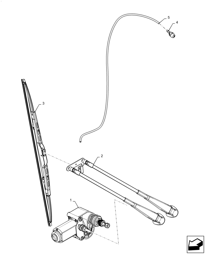 Схема запчастей Case IH PATRIOT 2250 - (55.518.AW[01]) - WINDSHIELD WIPER ASSY (55) - ELECTRICAL SYSTEMS