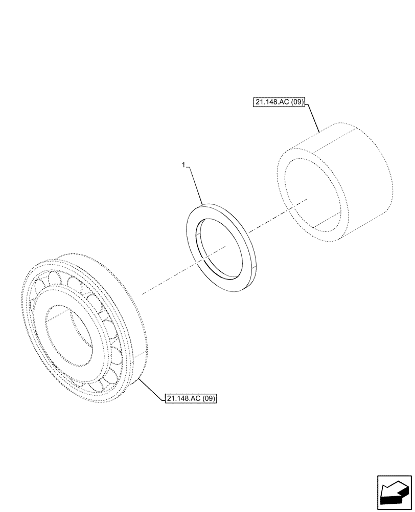 Схема запчастей Case IH PUMA 150 CVT - (21.148.AC[10]) - VAR - 391136, 391138, 391351, 758011, 758012, 758013, 758014, 758015, 758016, 758017, 758018, 758019, 758020, 758021, 758022 - CENTRAL REDUCTION GEAR, SHIM (21) - TRANSMISSION