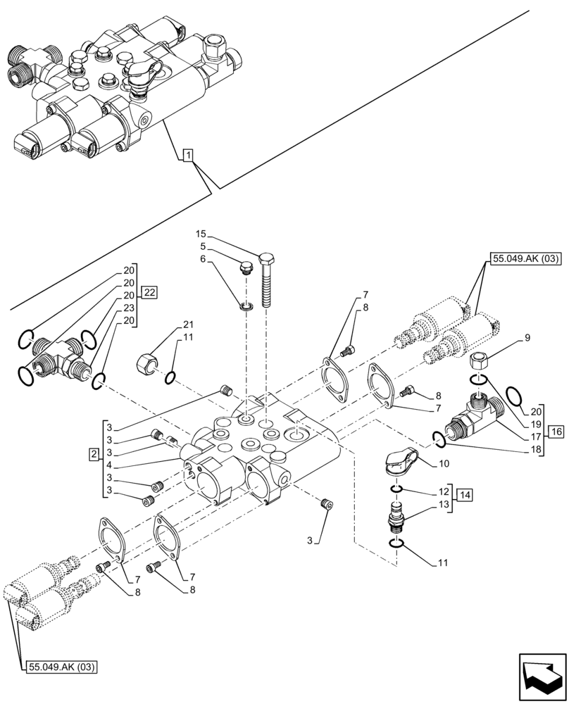 Схема запчастей Case IH PUMA 220 - (31.104.AR[06]) - VAR -332337, 332339, 337429, 337431, 391137, 758018, 758020, 759052 - PTO, CONTROL VALVE, COMPONENTS (31) - IMPLEMENT POWER TAKE OFF