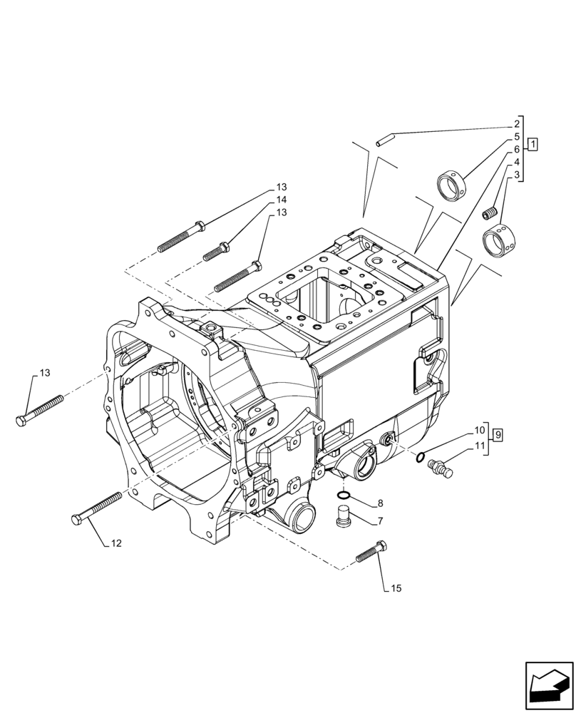 Схема запчастей Case IH PUMA 165 - (21.120.AB[01]) - VAR - 391136, 391351, 758011, 758012, 758013, 758014, 758015, 758016, 758017, 758018, 758019, 758020, 758021 - GEARBOX, POWERSHIFT (21) - TRANSMISSION