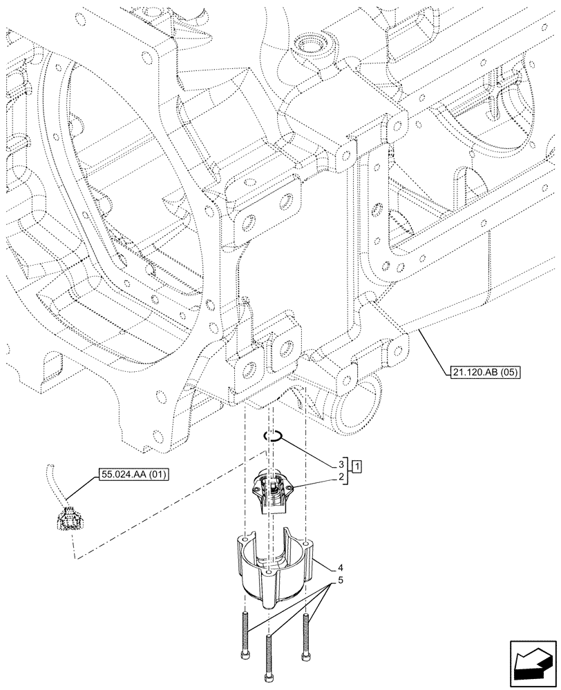 Схема запчастей Case IH PUMA 220 CVT - (55.020.AB[06]) - VAR - 337427, 3374733, 391138, 758022, 759053 - TRANSMISSION, POSITION, SENSOR (55) - ELECTRICAL SYSTEMS