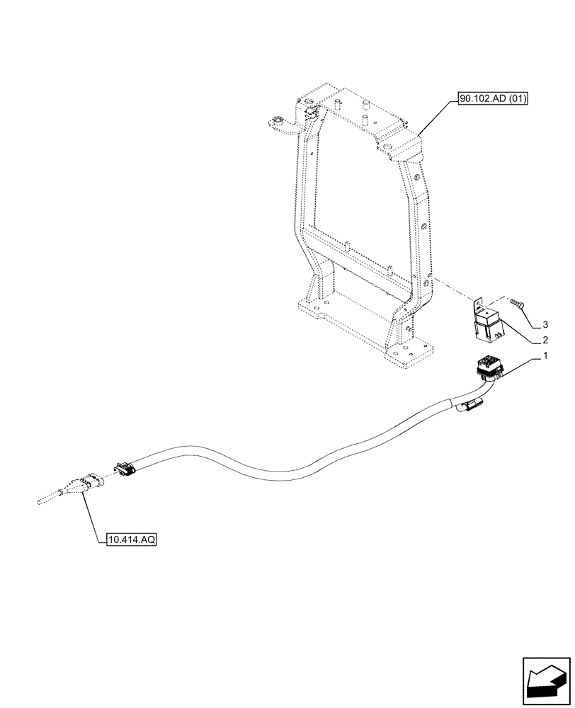 Схема запчастей Case IH PUMA 165 - (55.012.AD) - VAR - 758000 - REVERSIBLE FAN, HARNESS (55) - ELECTRICAL SYSTEMS