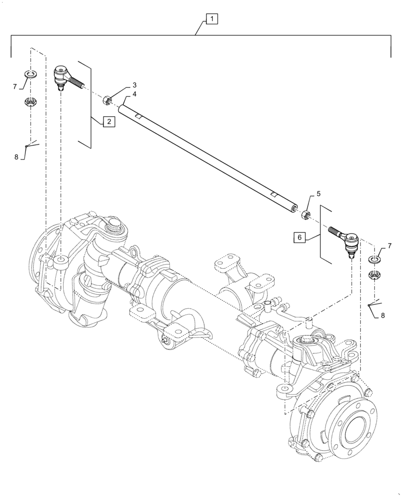 Схема запчастей Case IH FARMALL 35A - (41.106.AG[01]) - TIE-ROD ASSY (41) - STEERING