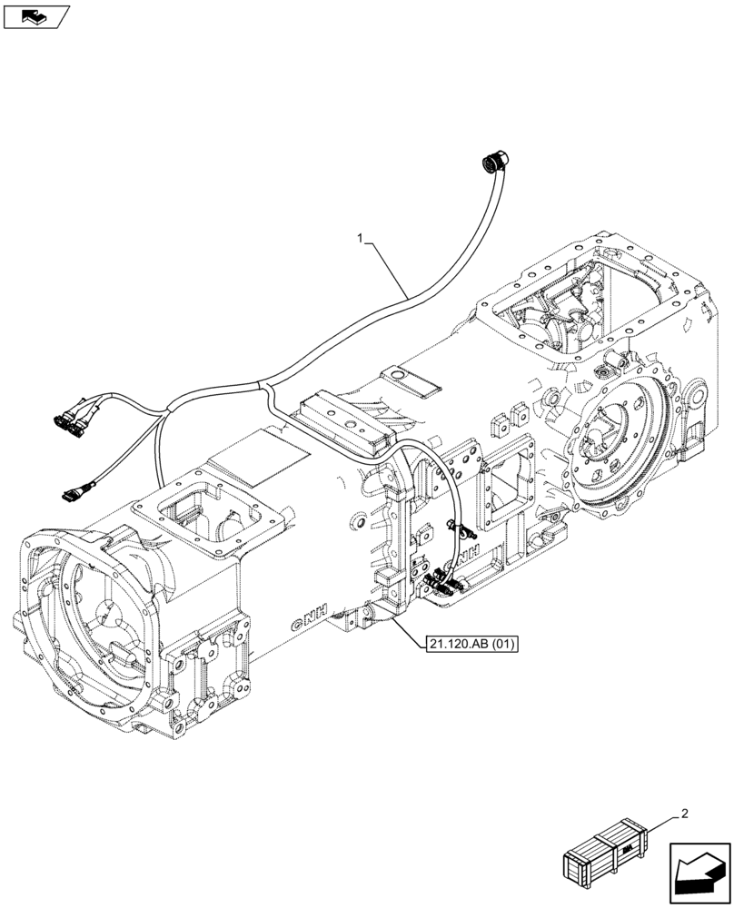 Схема запчастей Case IH FARMALL 105U - (55.024.AA[02]) - VAR - 391222 - MAIN HARNESS (55) - ELECTRICAL SYSTEMS