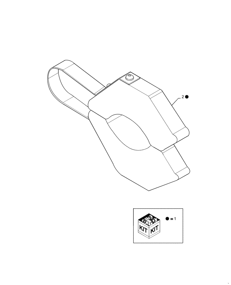 Схема запчастей Case IH CONCORD - (B69[02]) - KIT DEPTH STOP RED 5 IN 