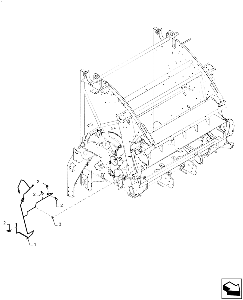 Схема запчастей Case IH RB465 - (55.433.AB[02]) - WIRE HARNESS, NET WRAP (55) - ELECTRICAL SYSTEMS