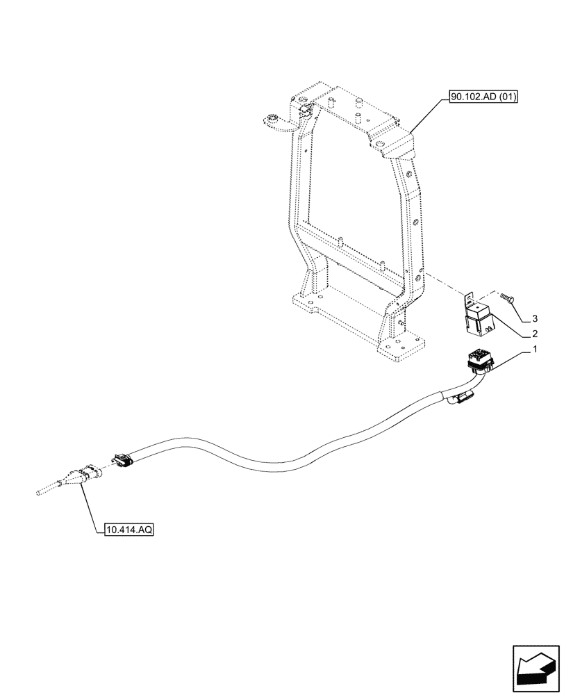 Схема запчастей Case IH PUMA 185 - (55.012.AD) - VAR - 758000 - REVERSIBLE FAN, HARNESS (55) - ELECTRICAL SYSTEMS